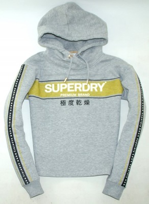 SUPERDRY SZARA BLUZA Z KAPTUREM 38 M