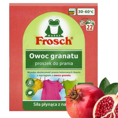 FROSCH Proszek do prania tkanin kolorowych owoc granatu 1,35 KG