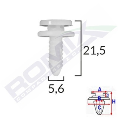 Клипса обивочный romix c70141 фото №1