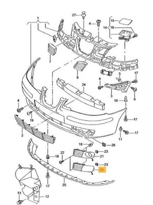 OE VAG РЕШЁТКА РЕШЕТКА БАМПЕРА SEAT IBIZA 6L 02-06