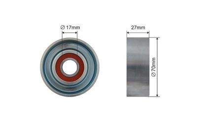 Nty rnk-hd-026 ролик натягувача, ремінь клиновий багатореберний фото №1