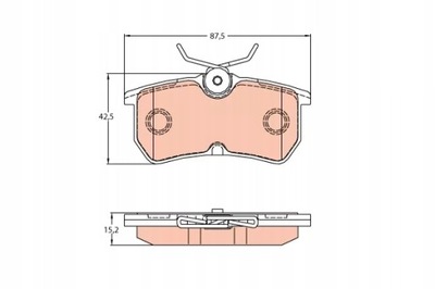 KLOCEK ГАЛЬМІВНИЙ КОМПЛЕКТ. ЗАД FORD FIESTA VI 1.0-1.6D