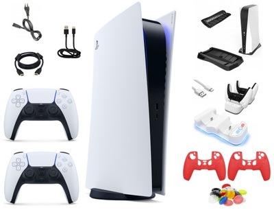 KONSOLA PS5 DIGITAL | ZESTAW PLAY STATION 5 | 2 PADY | AKCESORIA CFI-1216B