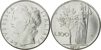 Włochy 100 lirów 1979 Italia mennicze mennicza
