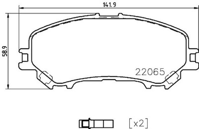 ZAPATAS HAM. PARTE DELANTERA FRONT AKEBONO NISSAN/NISSAN (DFAC)/RENAULT  