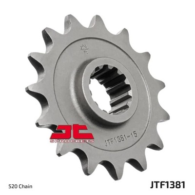 ENGRANAJE PARTE DELANTERA JT F1381-15RB, 15Z, TAMAÑO 520 Z  