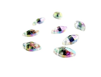 Kamienie do przyszycia opal-migdał 7x15mm (10szt)