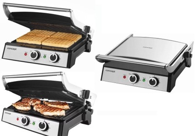 3w1 ROZDKŁADANY GRILL ELEKTRYCZNY GOFROWNICA OPIEKACZ PANINI BBQ 2000W