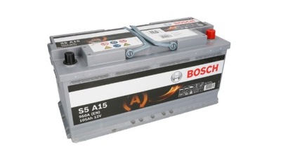 BATTERY BOSCH 12V 105AH 950A S5 AGM START - STOP NEWEST MODEL S5 A15  
