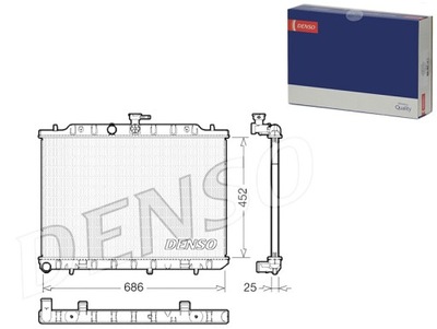 РАДИАТОР ДВИГАТЕЛЯ ВОДЫ NISSAN X-TRAIL II 2.0D 06.07-11.13 DENSO