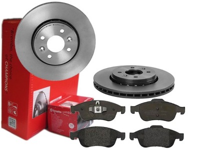 Тормозные диски тормозные колодки brembo перед renault captur i 280mm фото №1