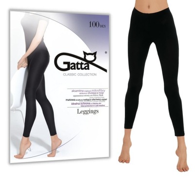 Damskie Legginsy GATTA mikrofibra 100den 4-L nero