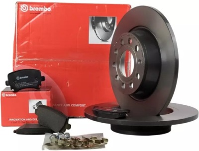 Brembo гальмівні диски+ гальмівні колодки задня seat toledo iii 282mm фото №1
