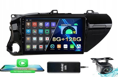 RADIO NAVEGACIÓN ANDROID CARPLAY TOYOTA HILUX 2015+ 8GB 128GB LTE CARPLAY  