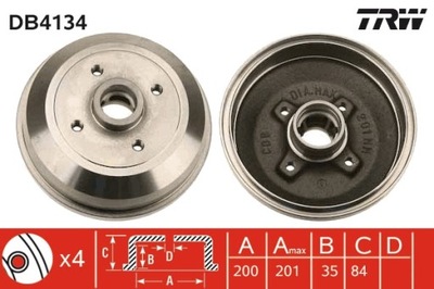 BŪGNINIAI STABDŽIAI HAMULC. OPEL CORSA B 93-00 (+ABS) 