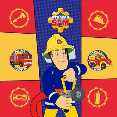 RĘCZNIK DO PRZEDSZKOLA 30x30 STRAŻAK SAM FIREMAN