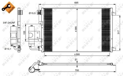 RADUADOR DE ACONDICIONADOR - CONDENSADOR EASY FIT NRF 350042  