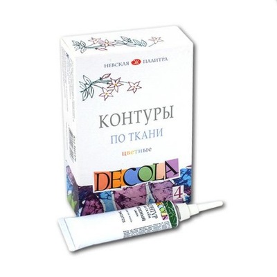 Konturówki do tkanin Decola Textile Matowe 4x18ml