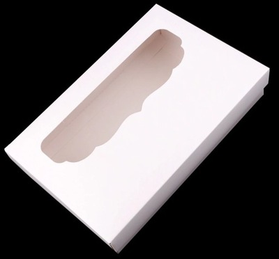 Pudełka kartonowe 14,5x22,5x4,5 cm pudełko prezentowe z okienkiem 10 szt