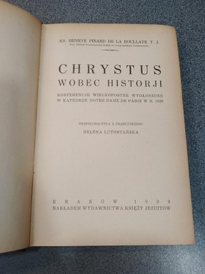 chrystus wobec historji