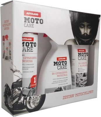 JUEGO KOSMETYKOW MOTOCYKLOWYCH AUTOLAND MOTO CARE 3 ELEMENTOS  