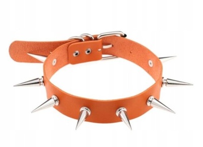 naszyjnik choker na szyję długie kolce - Orange