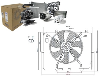 Nissens вентилятор радіатора з корпус mercedes фото №1
