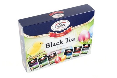 CZARNA HERBATA ZESTAW BLACK MALWA TEA NA ŚWIĘTA