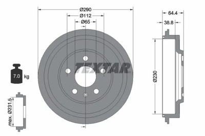 94039300 BĘBEN HAM. VW T. JETTA 1,2-2,0 TSI 10- 