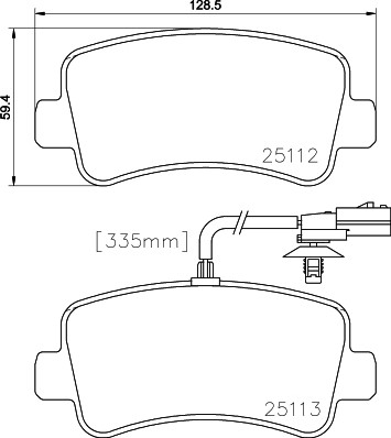 HELLA KLOCKI HAMULCOWE 8DB 355 015-301