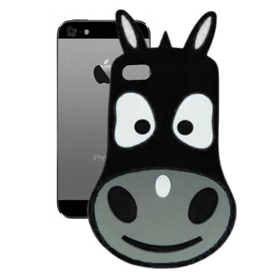 Etui do Apple iPhone 5 5G 5S Nakładka 3D CASE POKROWIEC DONKEY czarne