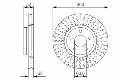 BOSCH ГАЛЬМІВНІ ДИСКИ ГАЛЬМІВНІ 2 ШТУКИ. ПЕРЕД VOLVO S60 II S80 II V60 I FORD