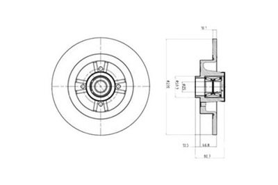 DELPHI DISCOS DE FRENADO 2SZT. Z LOZ.RENAULT SCENIC  