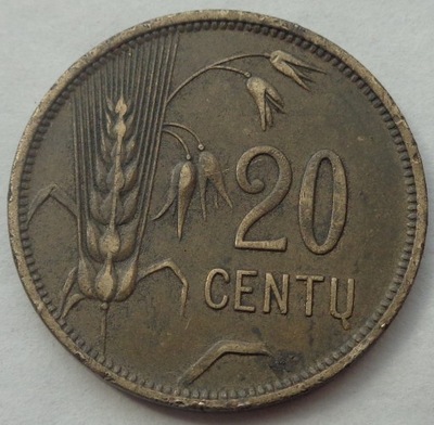 LITWA - 20 Centu / Centów - 1925
