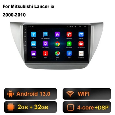 RADIO DE AUTOMÓVIL CON SYSTEMEM ANDROID 13 PARA MITSUBISHI LANCER 9 CS 2000-2010 NAVEGACIÓN GPS  