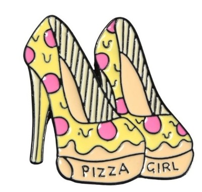 Pins wpinka przypinka buty szpilki pizza girl