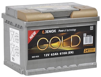 Akumulator Jenox gold 63Ah 610A
