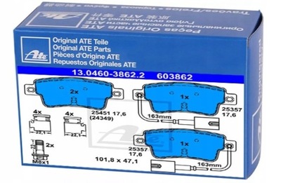 Тормозные колодки тормозные задняя ate do abarth punto evo 1.4 фото №1