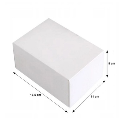 Pudełka białe na ciasto 16,5x11x8 cm - 10szt.