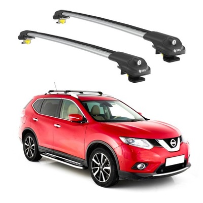 TURTLE MALETERO DE TECHO AIR-1 PARA NISSAN X-TRAIL T32 2014 - 2020 SREBRO  