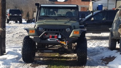 Jeep wrangler tj бампер сталевий перед off-road фото №1