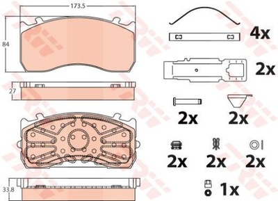 ZAPATAS DE FRENADO PARTE DELANTERA MAN L 2000/TGL 93-  