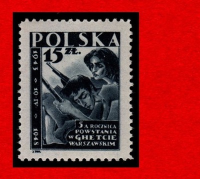 454 zn cz** 1948 5.rocznica powstania w getcie warszawskim