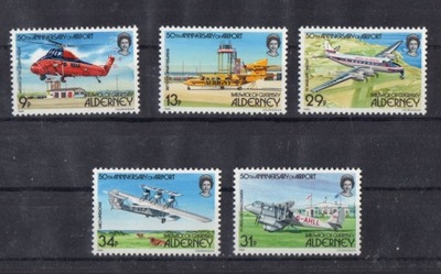 SAMOLOTY LOTNICTWO - znaczki pocztowe, zestaw.