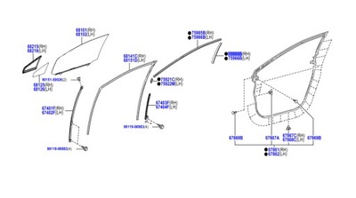 75965-48010 наклейка na рамка правых передних дверь lexus rx 15-22 фото №1