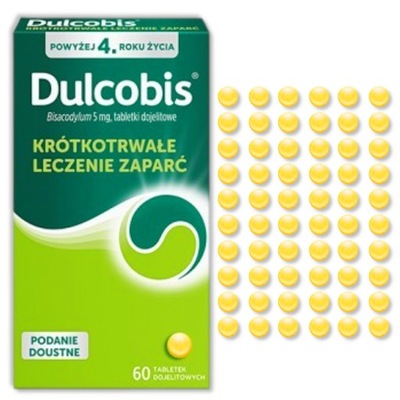 Dulcobis 5 mg, 60 tabletek dojelitowych zaparcia