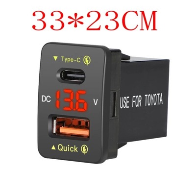 CONNECTOR AUTOMOTIVE 12 V FOR ADAPTERA PORTU USB TOYOTA SZYBKI MOBILNY VOLTAGE METER LED QC3.0 - milautoparts-fr.ukrlive.com