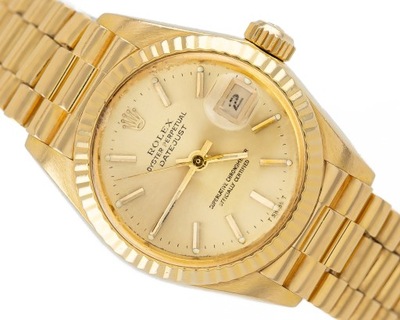 ROLEX LADY-DATEJUST 26 YELLOW GOLD 18K GOLD DIAL REF. 6917