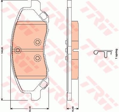 KLOCEK BRAKE KPL. FRONT (Z DODATKAMI) FITS D  