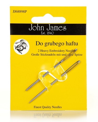 Igły do grubego haftu John James kpl. 2szt